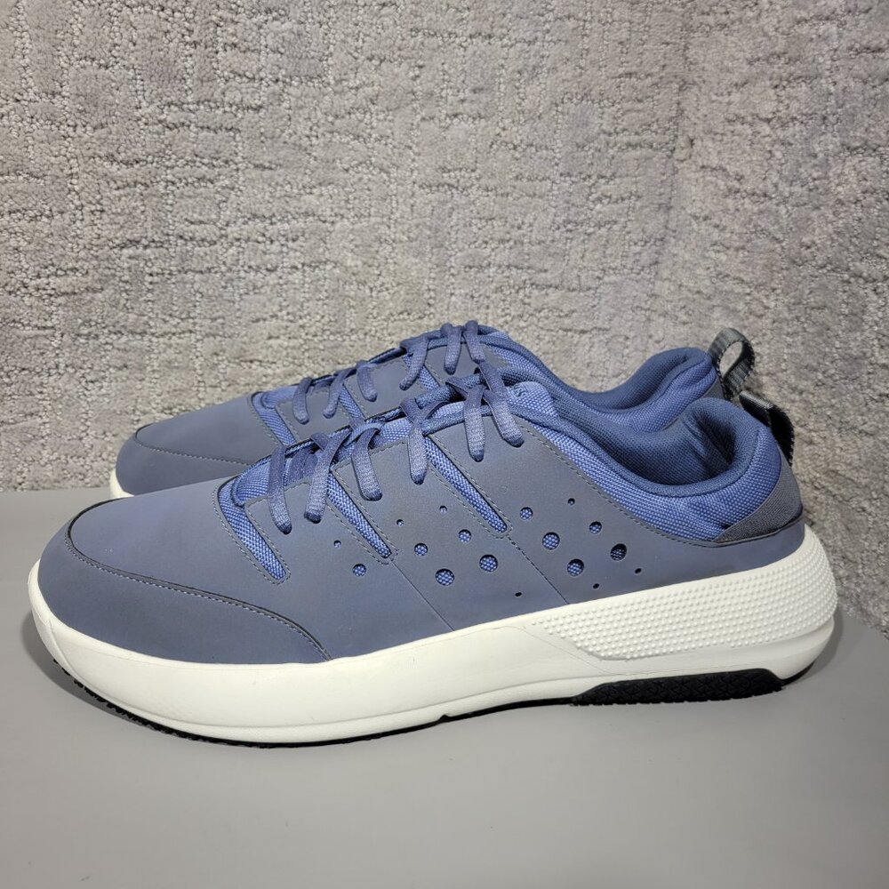Crocs On The Clock 209475 Mens Size US 14.5 Storm Blue Nubuk Work Sneaker Shoes